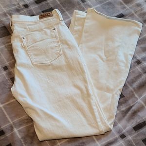 White Levi's 515 Bootcut Jeans